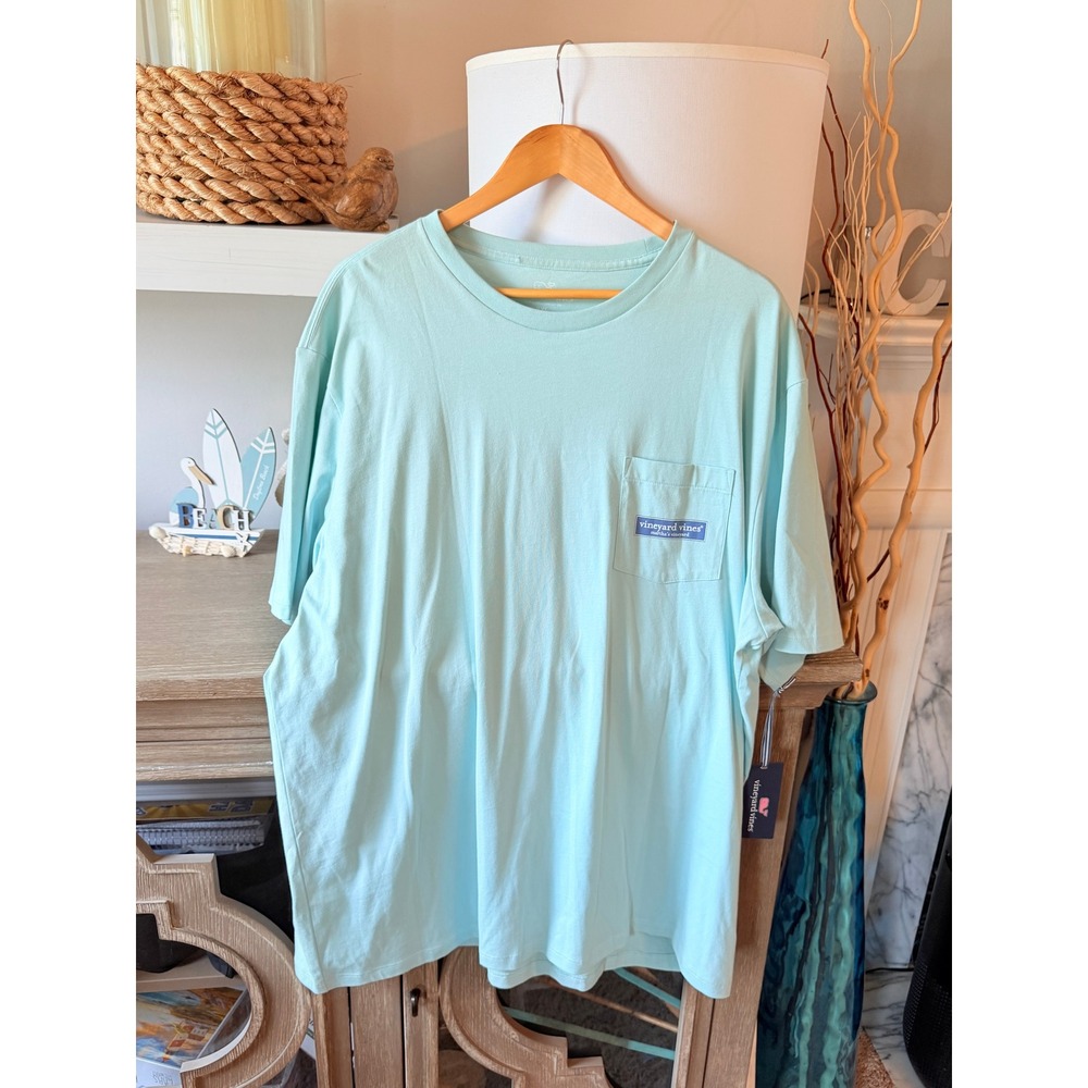 Vineyard Vines Classic Logo Box SS T-Shirt Mens Aqua Haze XXL